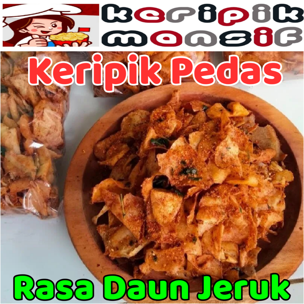 

keripik viral Mansif Kripik singkong kriwil rasa daun jeruk gurih