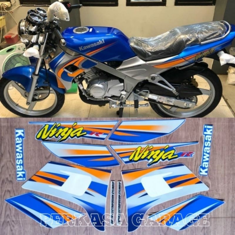 stiker Striping NINJA kiss 2004 warna biru