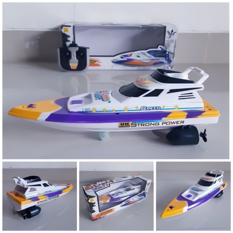 Mainan RC Speed Boat Remote Control Edukasi - Perahu Kapal Laut Remot Kontrol Ship Baterai Anak Cowo