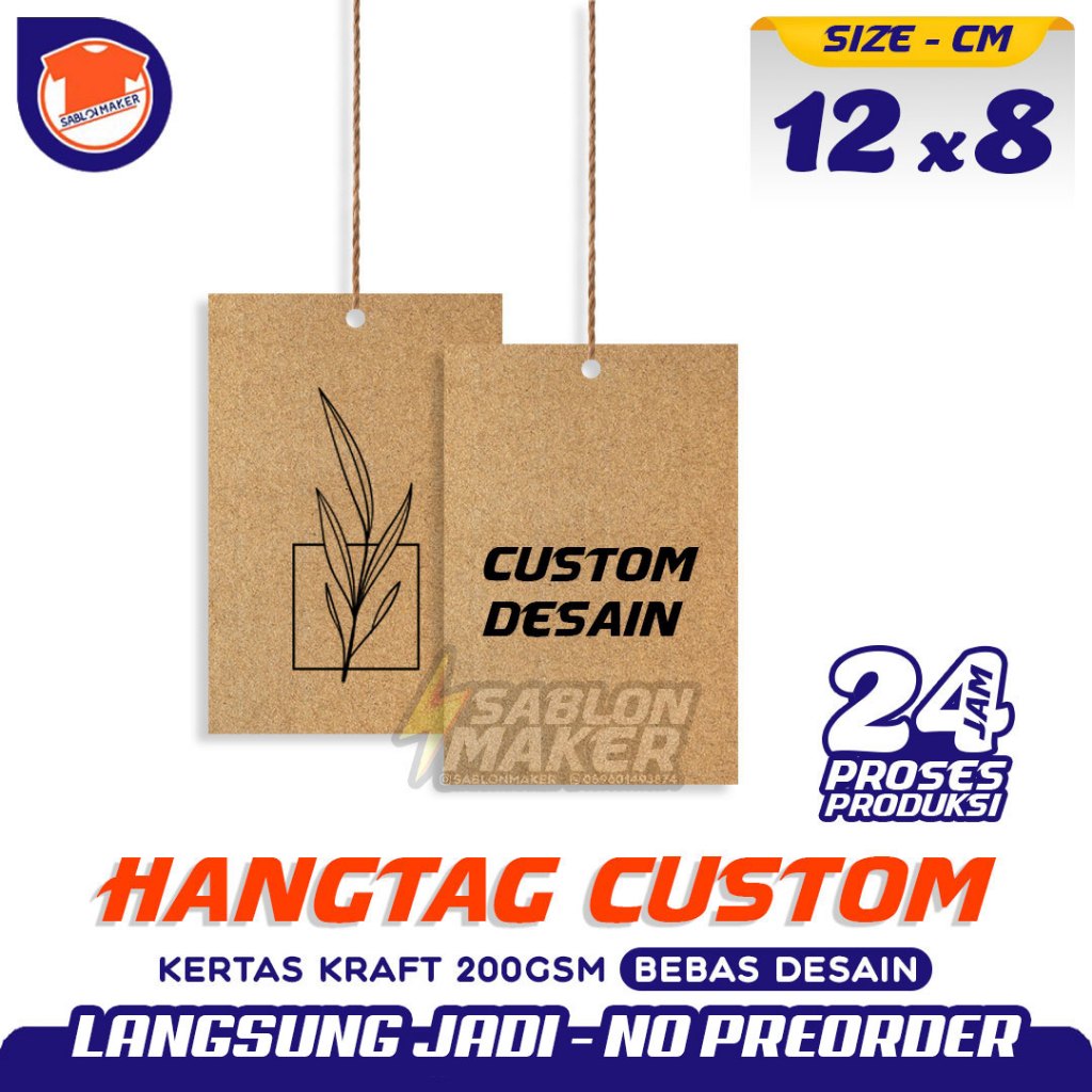 

Hangtag Custom 12x8 Label Price Bebas Desain