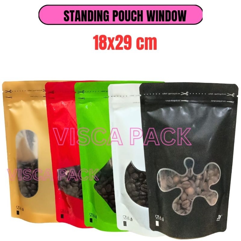 standing pouch window 18x29 cm