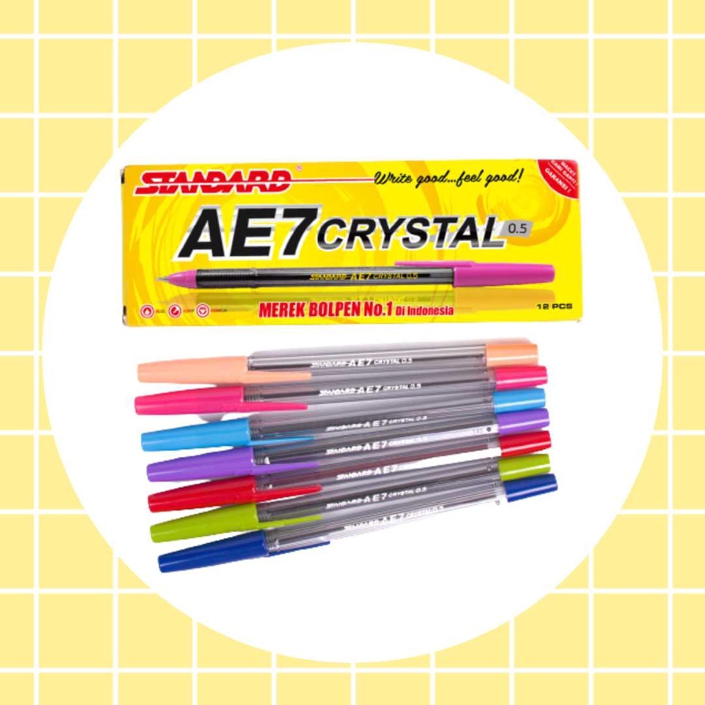

Standard Pen - AE7 Crystal 0.5 Isi 12 pcs ( Pulpen, Pena, Ballpoint ) | SentosaMart24