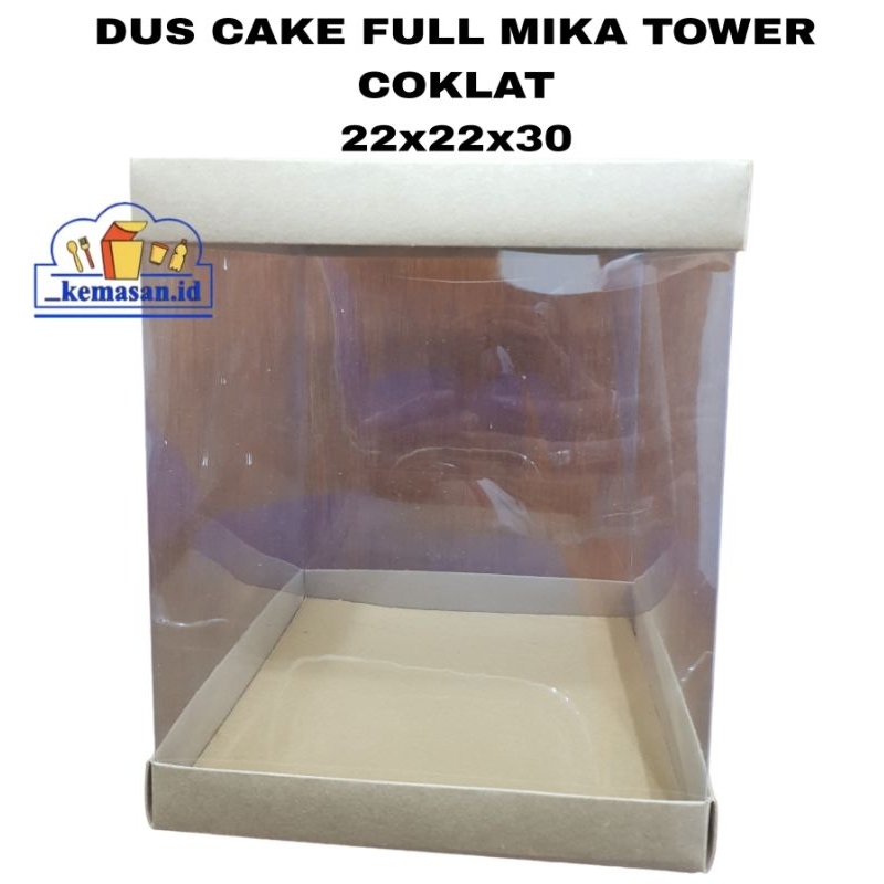 

DUS CAKE FULL MIKA TOWER COKLAT 22x22x30