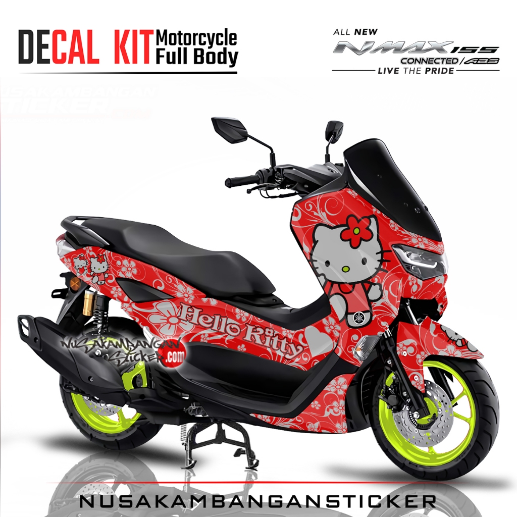 Decal Sticker All New NMAX 2020 Hello Kity Merah