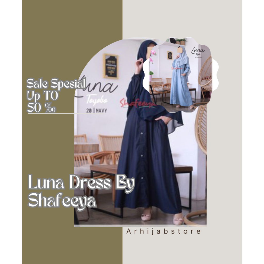 SHAFEEYA - LUNA DRESS - DRESS TOYOBO - DRESS TERBARU DAN TERPOPULER