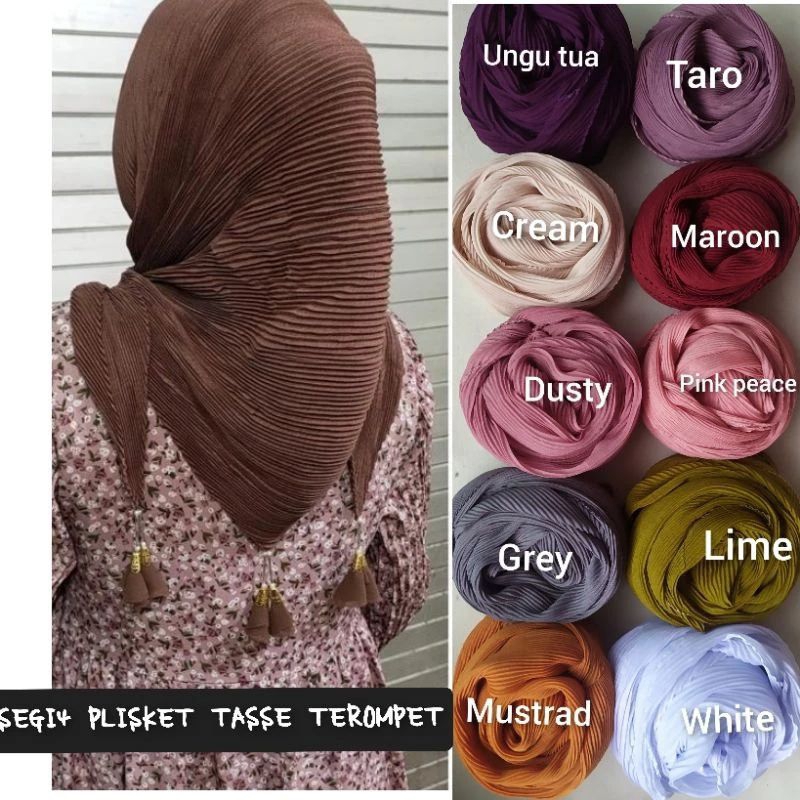 Jilbab Plisket Segitiga