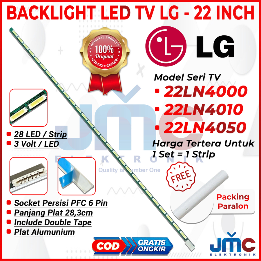 BACKLIGHT TV LED LG 22 INCH 22LN4000 22LN4010 22LN4050 22LN4100 LAMPU LED BL LG 22 INCH 22LN 22 IN