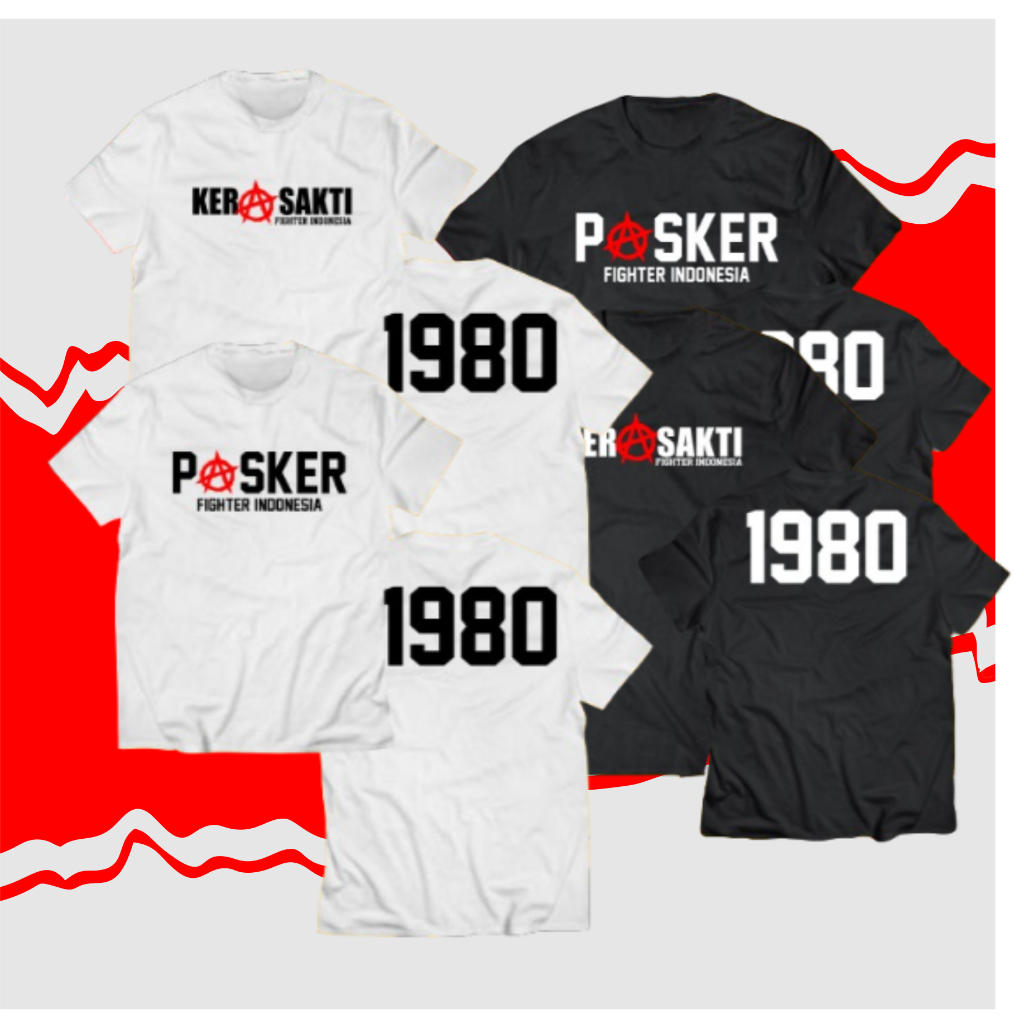 kaos kera sakti 1980 putih kaos pasker1980 terbaru