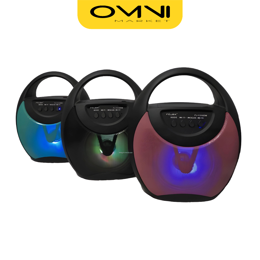 Speaker Bluetooth Portable Speaker Karaoke FOJAX FJ-1314DW , Radio, USB, Micro SD