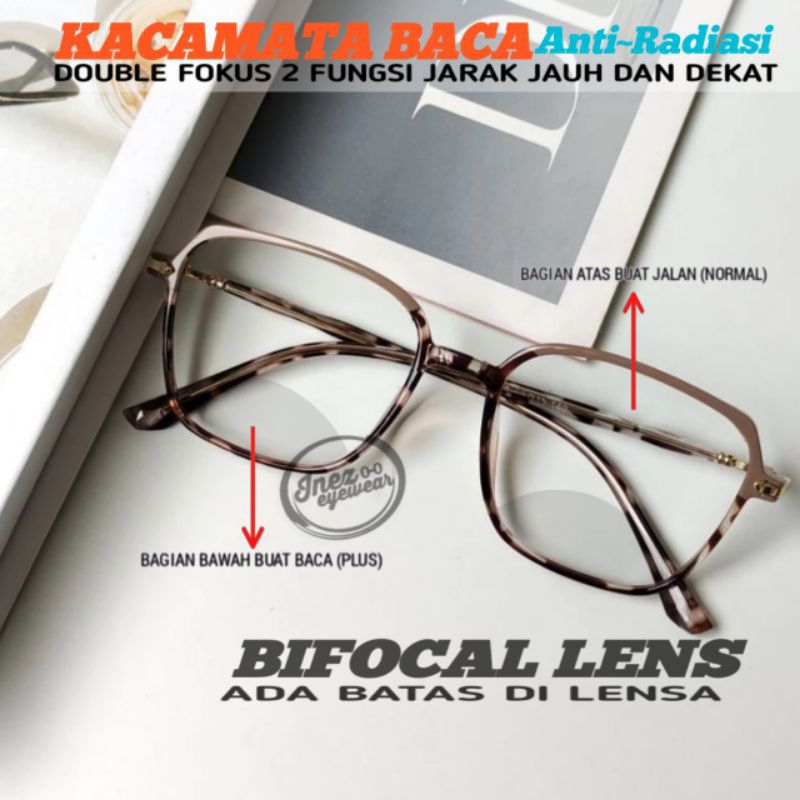 Kacamata Baca dan Jalan Wanita || Kacamata Dobel Antiradiasi || Kacamata Baca dan Jalan Lentur 20098
