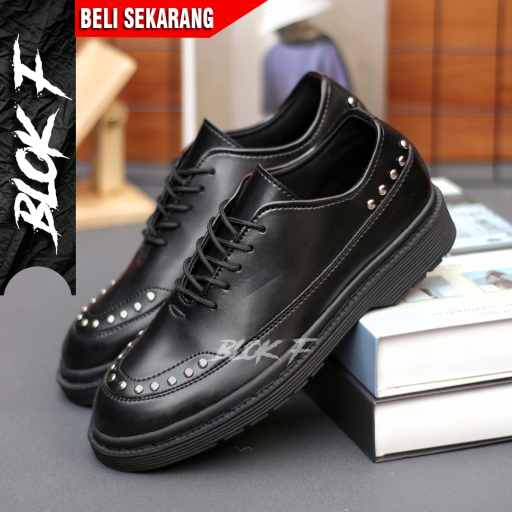 Burnie Sepatu Pantofel Hitam Casual Pria