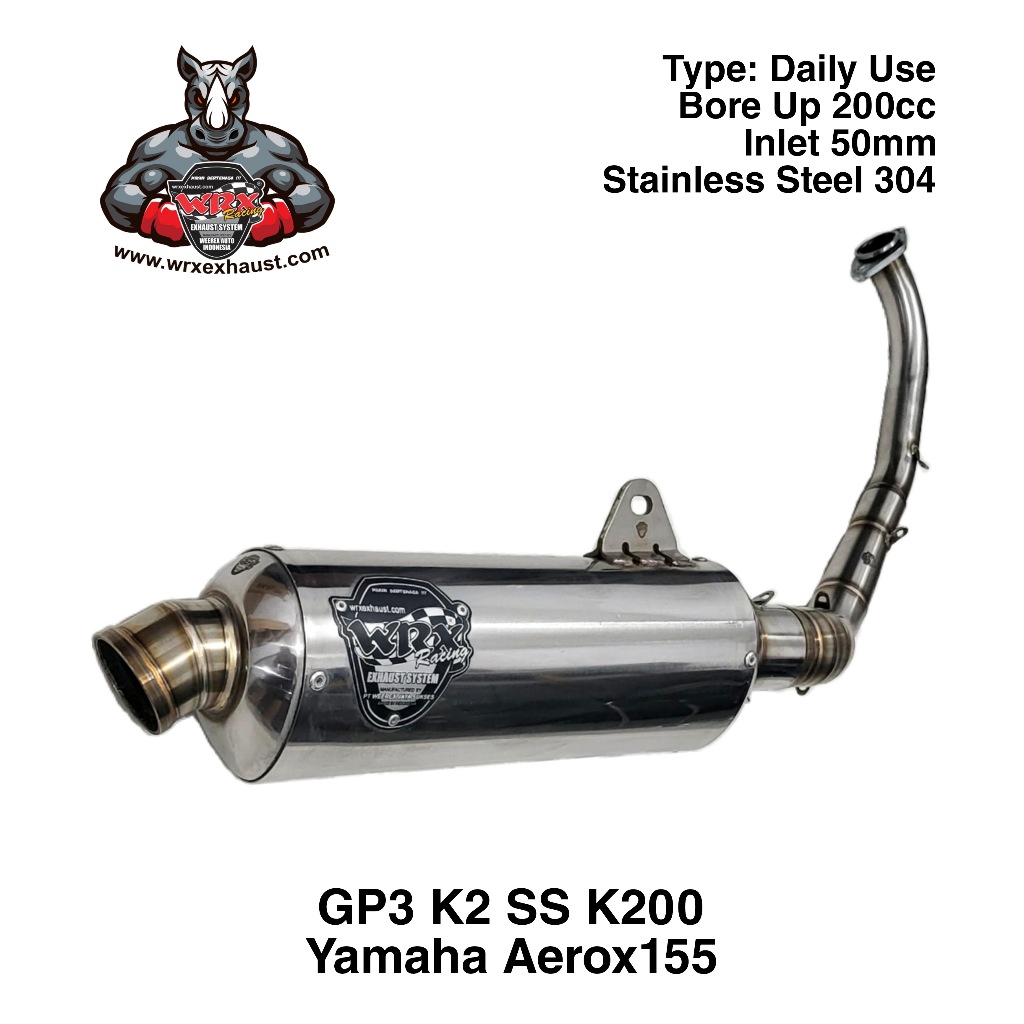 Knalpot WRX GP3 SS K200 Aerox155
