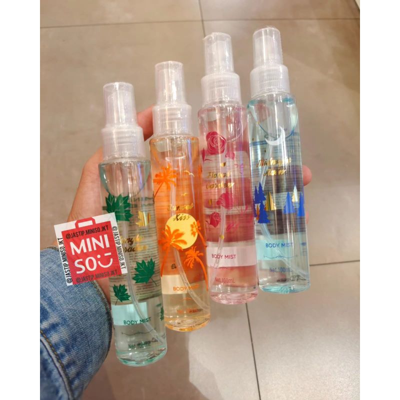 MINISO 🆕 Repackaging Body Mist Jungle Paradise, Sunset Kiss, Midnight Rain, Floral Garden (100ml)