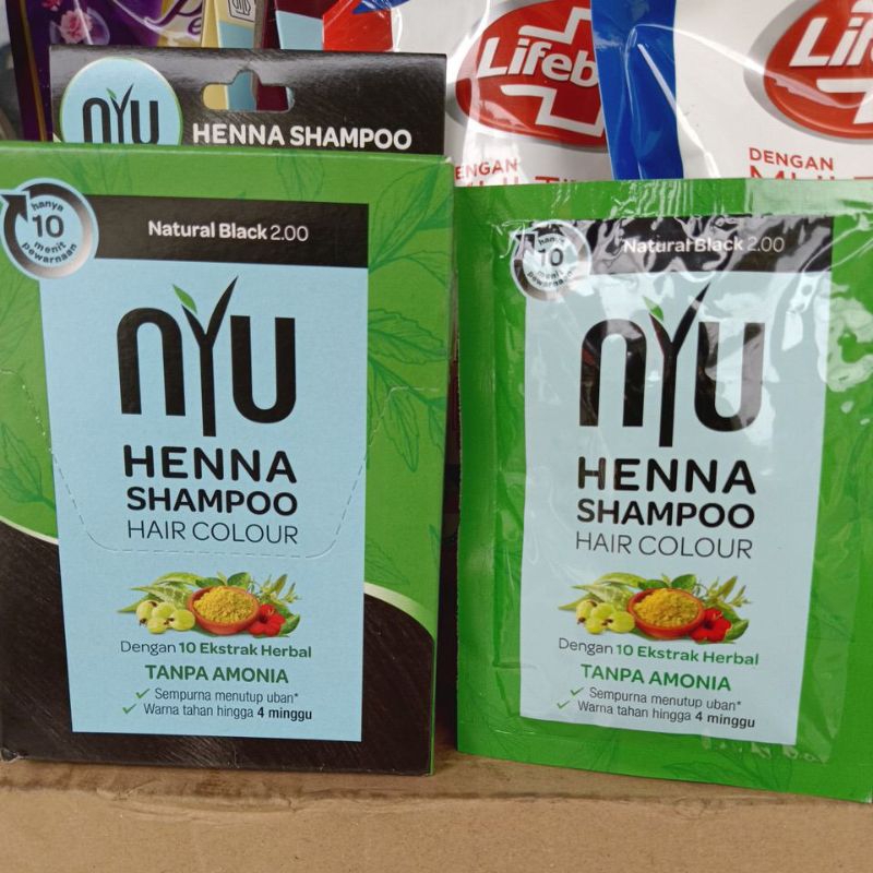 NYU Henna Shampoo Hair Colour Natural Black