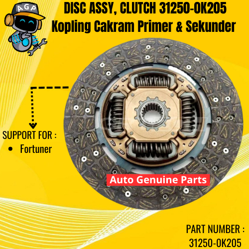 DISC ASSY,CLUTCH 31250-0K205 Kopling Cakram Primer & Sekunder ORIGINAL