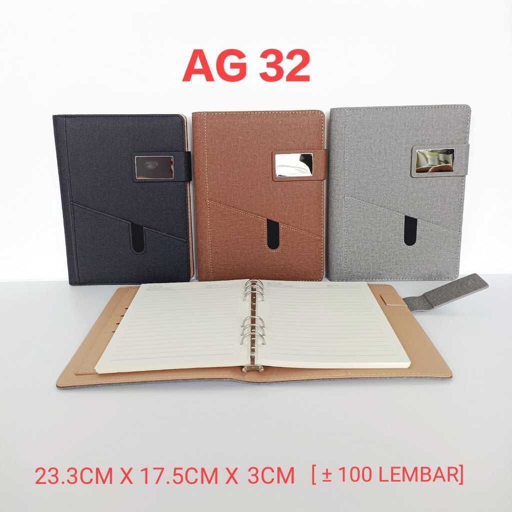 

AG 32 I Buku Agenda Exclusive I Buku Catatan Bahan Kulit Sintetis Cocok Untuk Promosi Bisa Custome Nama dan Logo Perusahaan