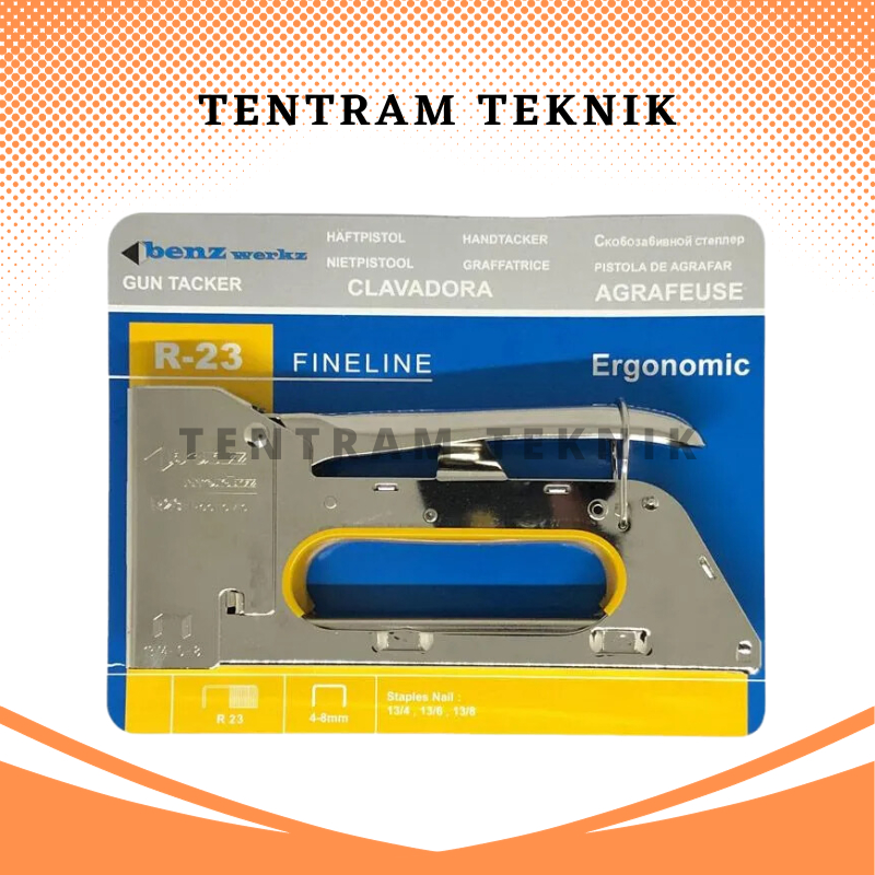 

Staples Gun R 23 Benz Werkz Gun Tacker / Stapler Gun / BENZ Stapler Gun Rapide R 23 Staples Tembak Ergonomic Jok Sofa R-23 R 23 / Stapler Tacker Gun R-23 4-8mm