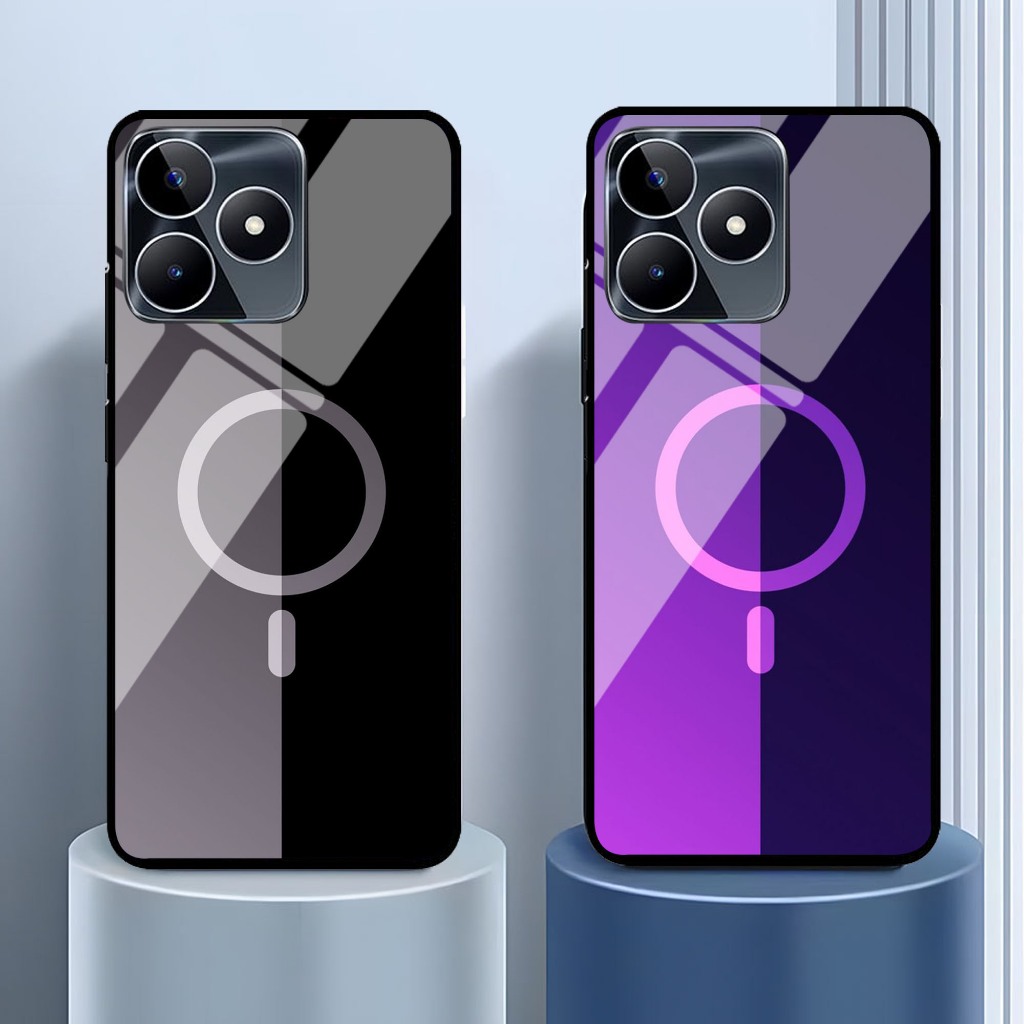 Softcase Glass Realme C53 [K-04] Casing Glass Logo Iphone - Casing Pelindung Kamera C53 - Case Akses