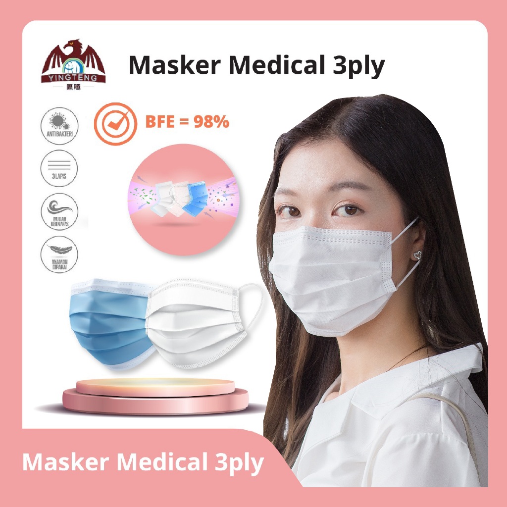 Masker 3ply / Face Mask 3ply ISI 50pcs