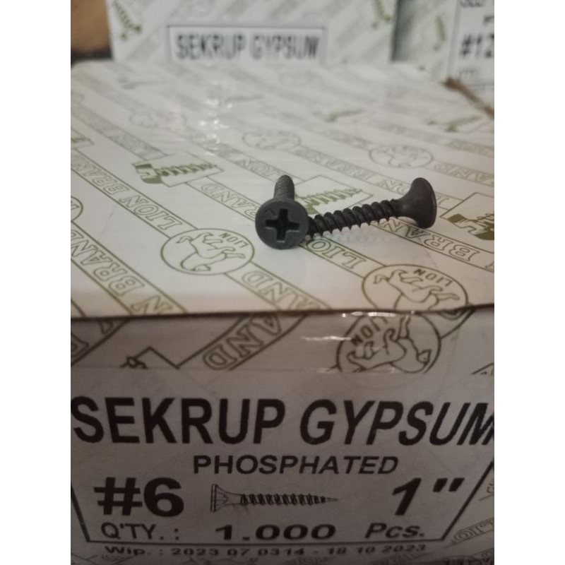 #6×1 L sekrup gpysum drywall Screws harga(per 100pcs)