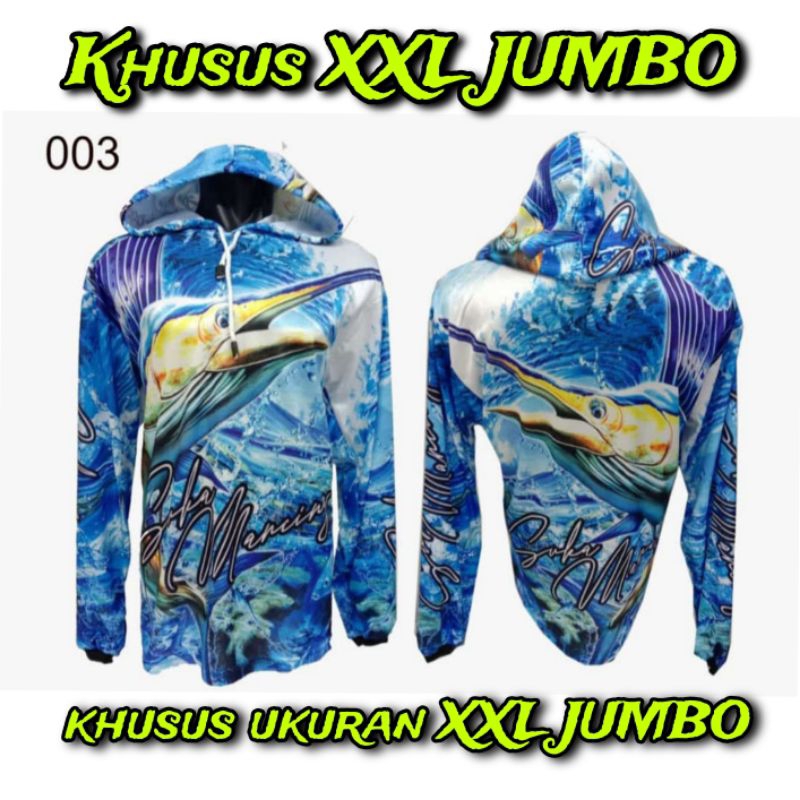 Baju Jersey Mancing XXL JUMBO Kaos Jersey Mancing Ukuran JUMBO