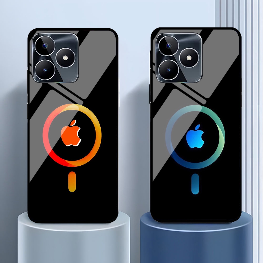 Softcase Glass Realme C53 [K-08] Casing Glass Logo Iphone - Casing Pelindung Kamera C53 - Case Akses