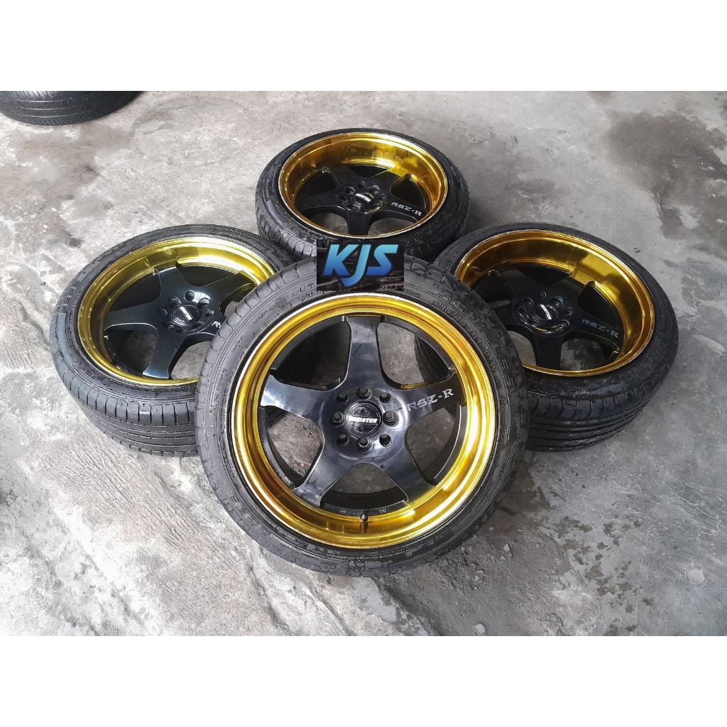 Pelek Mobil Bekas Celong Rep. Work Ring 17 Ban 215/45 R17 Buat Avanza Xenia Jazz Yaris Raize Livina 