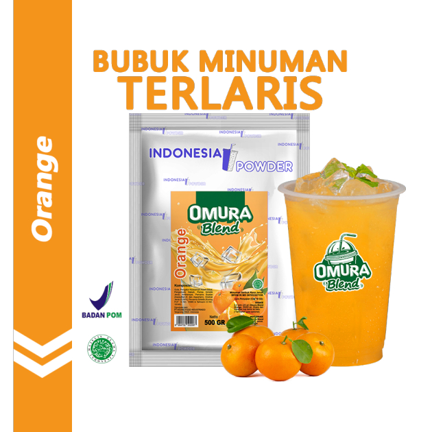 

OMURA Blend Bubuk Minuman Premium Rasa Orange / Jeruk Powder Drink 500 GR Omura Powder