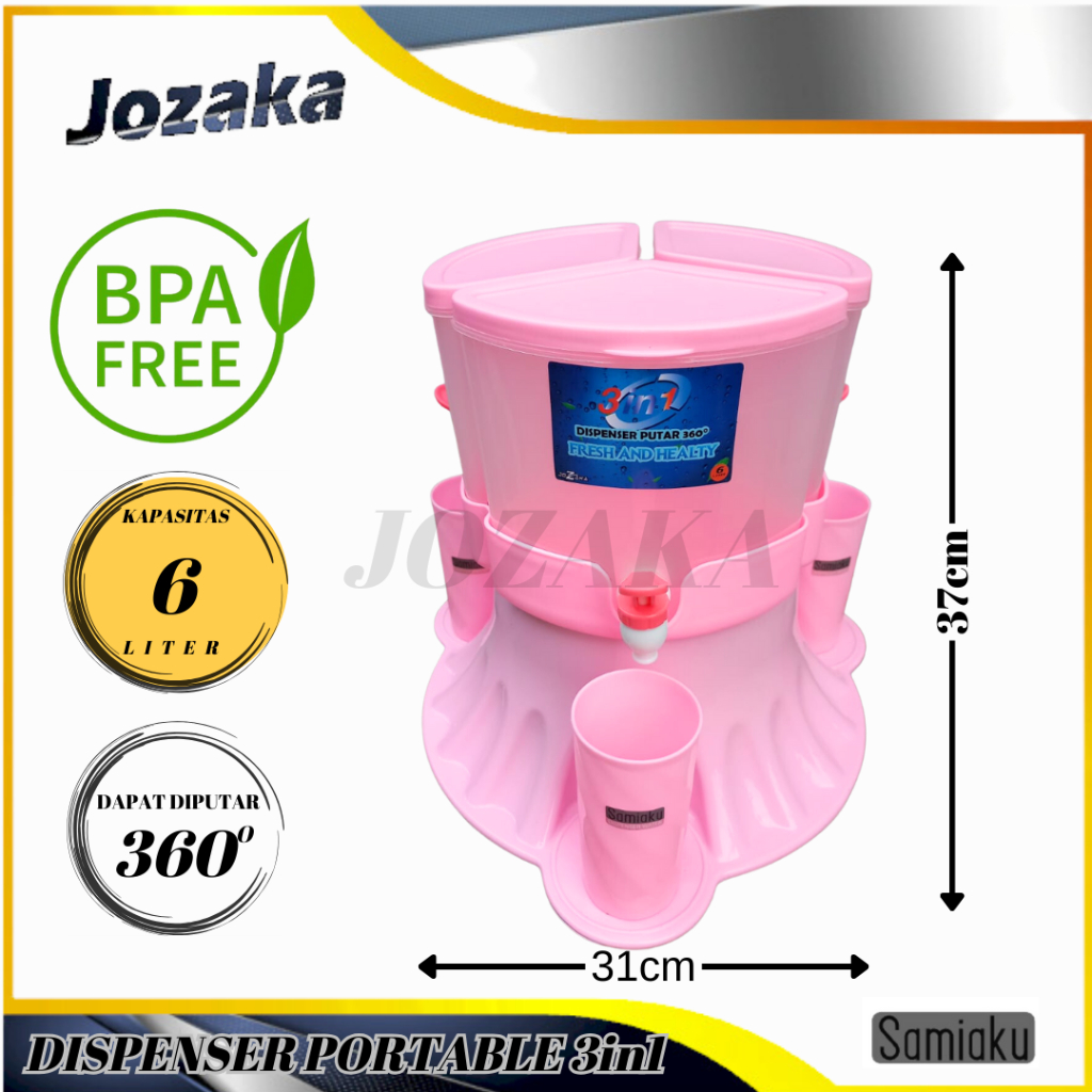 Samiaku - Dispenser Portable 3IN1 6 LITER BISA BERPUTAR 360° / dispenser air