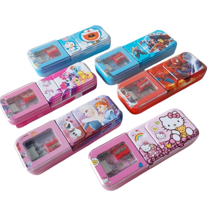 

Tempat Pensil Set Kotak Pensil Motif Karakter Bahan Besi