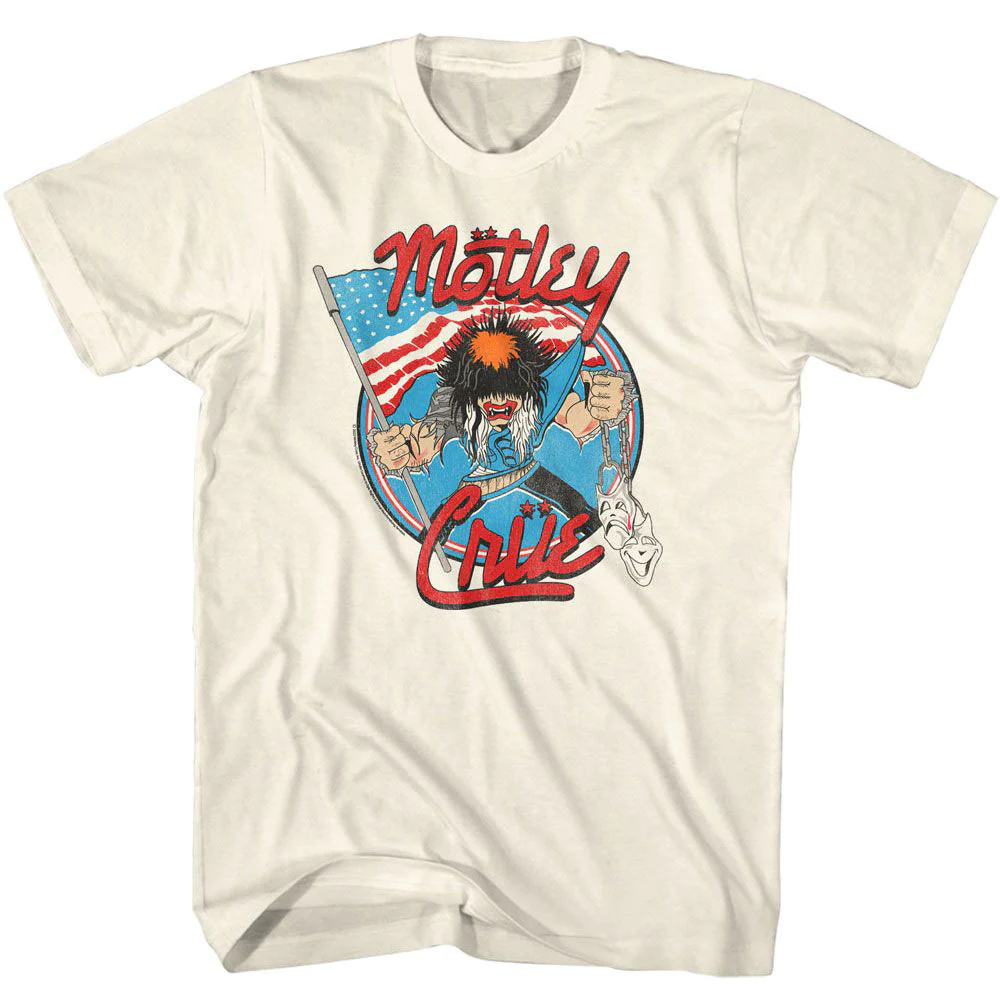 TShirt Motley Crue Cream USA | Kaos Band Merch Official