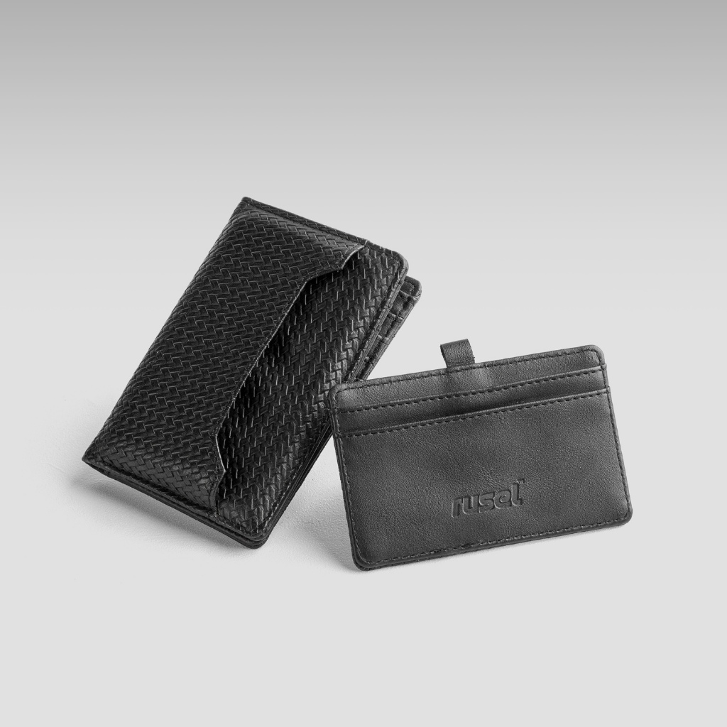 HOT DEALS RUSEL CO - WALLET YASA DOMPET LIPAT PRIA DOMPET BAHAN KULIT PU LEATHER PREMIUM CARD HOLDER