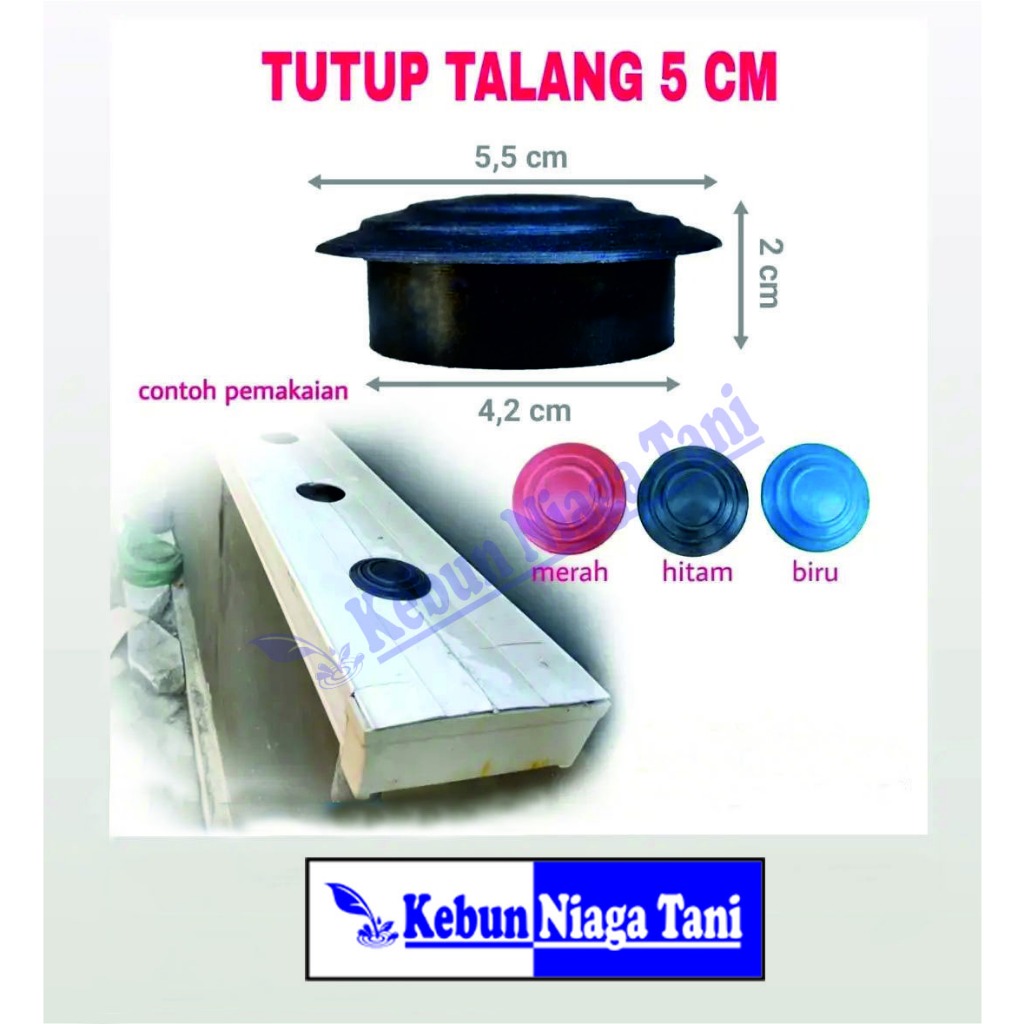 Tutup talang 5 cm motif - Tutup lubang netpot pada gully Hidroponik