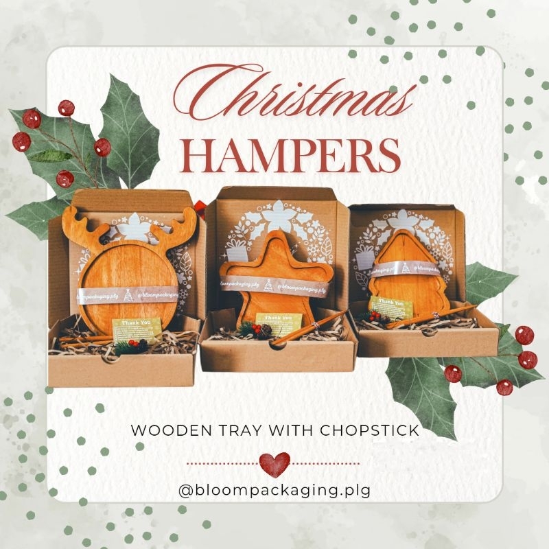 PIRING KAYU KARAKTER NATAL/HAMPERS NATAL PIRING KAYU KARAKTER/HAMPERS CHRISTMAS PIRING KAYU KARAKTER