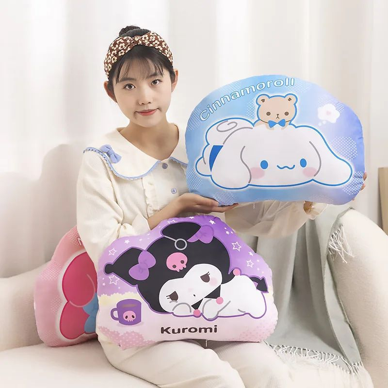 Bantal Karakter Sanrio Kuromi Melody Cinnamorol 55cm Bahan Plush Halus dan Lembut