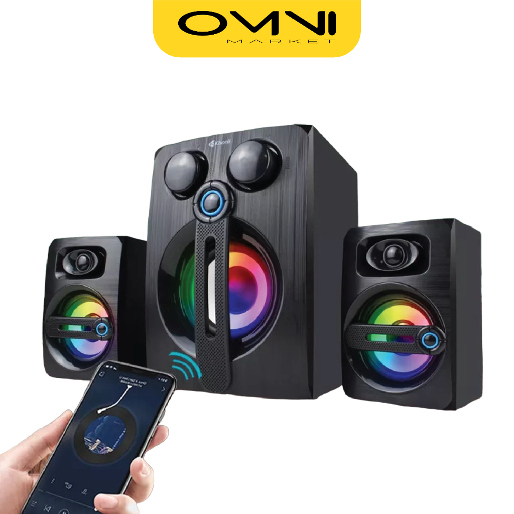 Speaker Bluetooth Aktif Bass Kisonli TM-9000A USB Computer Subwoofer