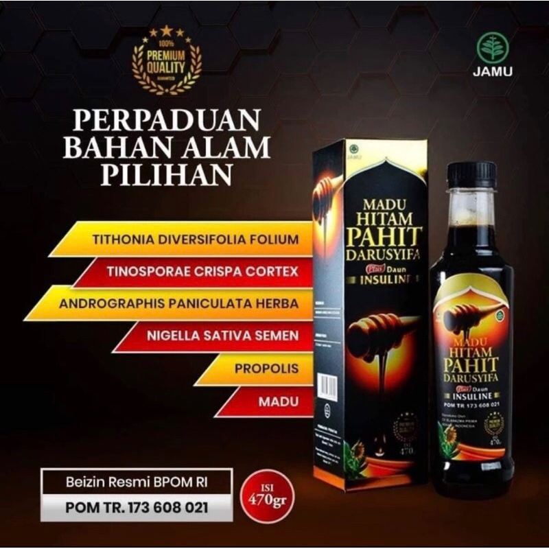 

MADU HITAM PAHIT PLUS DAUN INSULIN - MADU HITAM PAHIT - MADU HITAM PAHIT DARUSYIFA