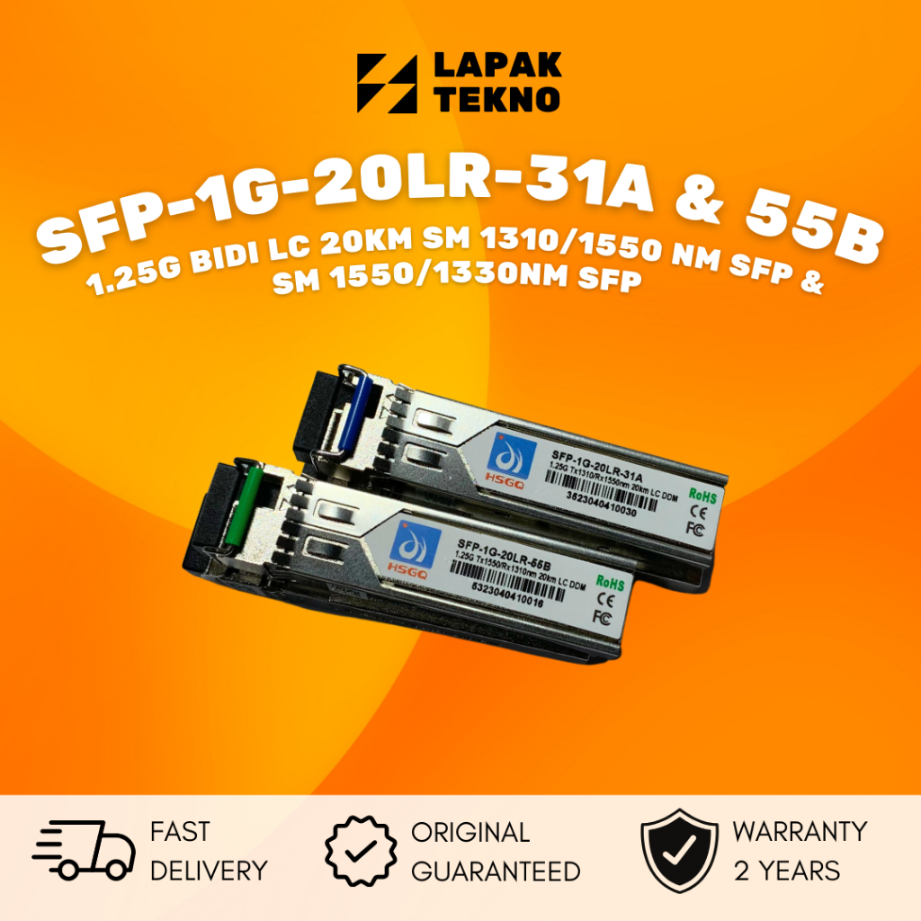 SFP-1G-20LR-31A/55B 1.25G bidi LC 20km SM 1310/1550nm HSGQ-SFP
