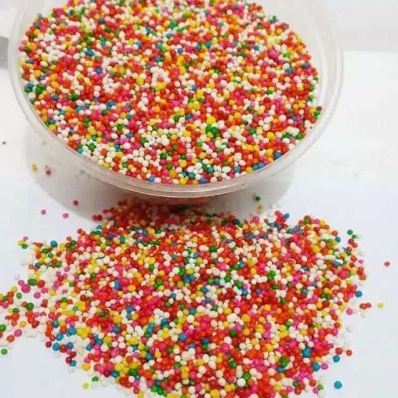 

Toping Springkel Trimit Butiran Kecil Kecil Gula Warna Warni 50gram