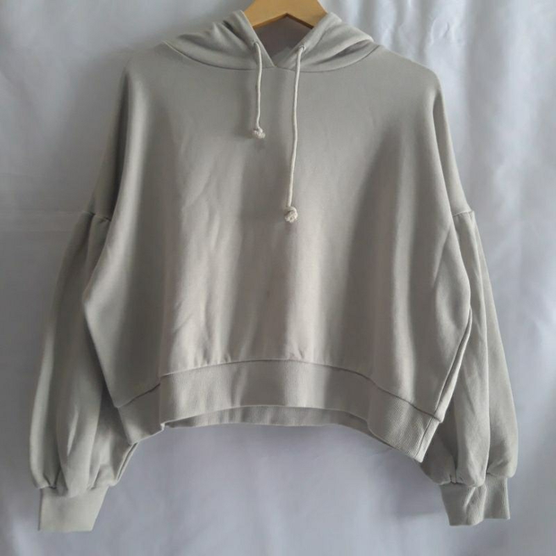 Koleksocomel.id Hoodie Lengan Puffy Balon Brand INGNI Warna Hijau Pastel