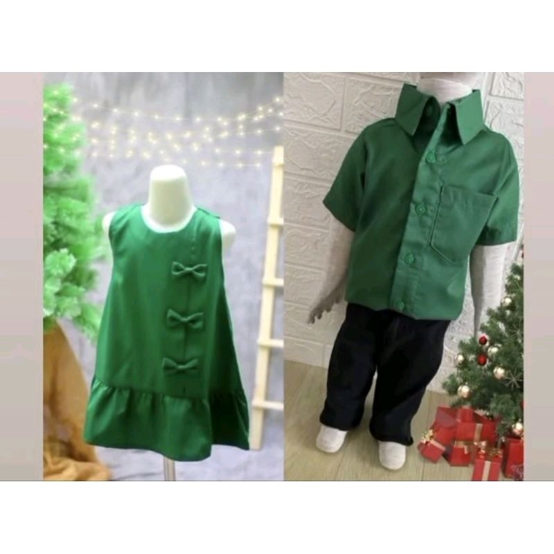 kemeja natal anak