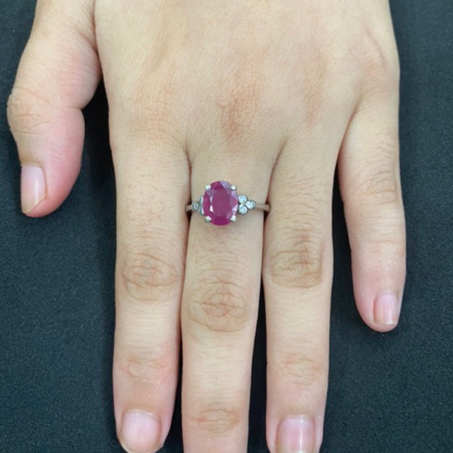 CINCIN CEWE SILVER PERAK 925,BATU NATURAL RUBY ASLI ORIGINAL 100 % DARI ALAM