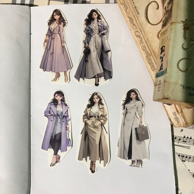 

Women Dress Autum Stiker #054)