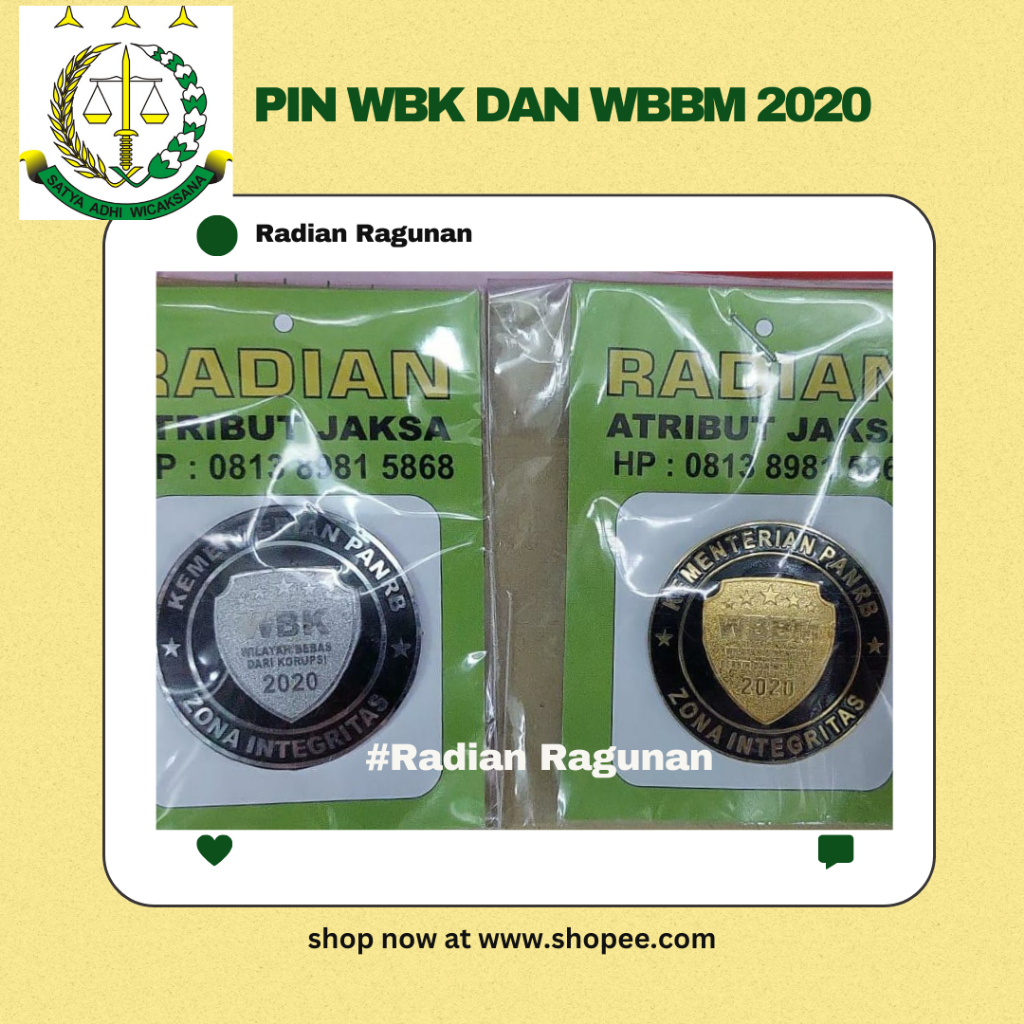 PIN WBK DAN WBBM 2020 | KEJAKSAAN RI