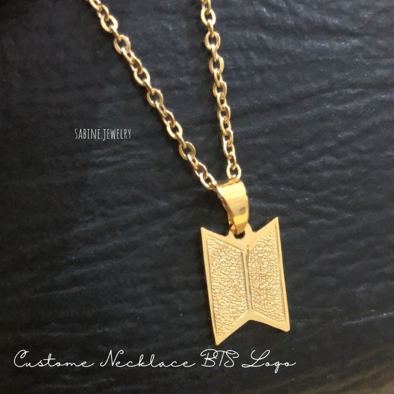 Kalung Custome Titanium BTS Logo