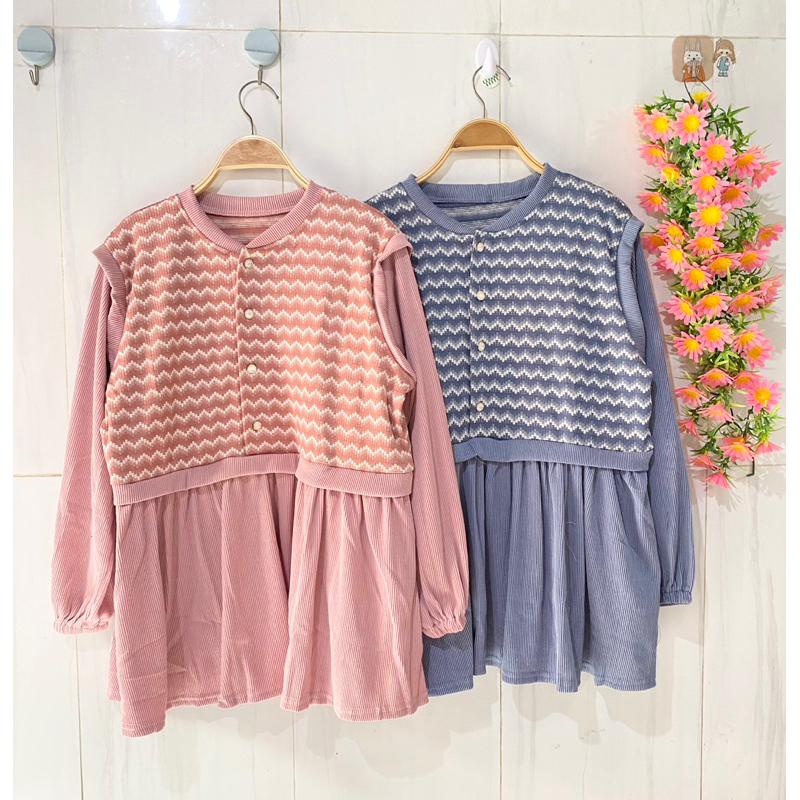 atasan wanita busui kaos knit premium blouse wanita busui