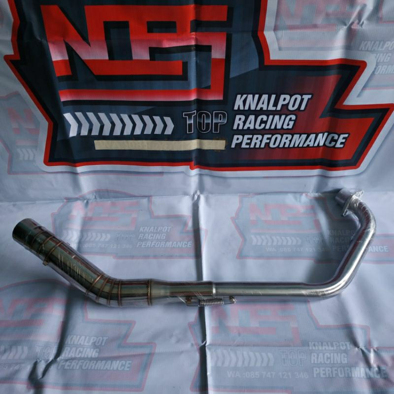 leher header knalpot racing motor ninja mono cbr 250 r pulsar 200ns