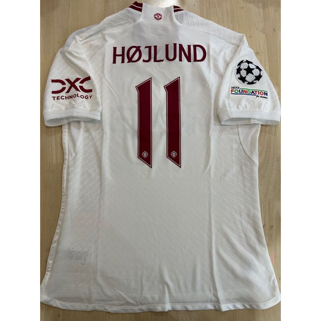 JERSEY PLAYER ISSUE MU 3RD HOJLUND PATCH UCL 2023 2024