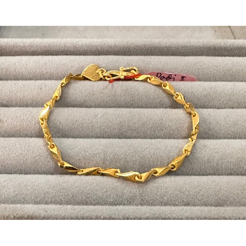 Gelang Emas Rantai Padi-Padi 99% DIJAMIN ASLI