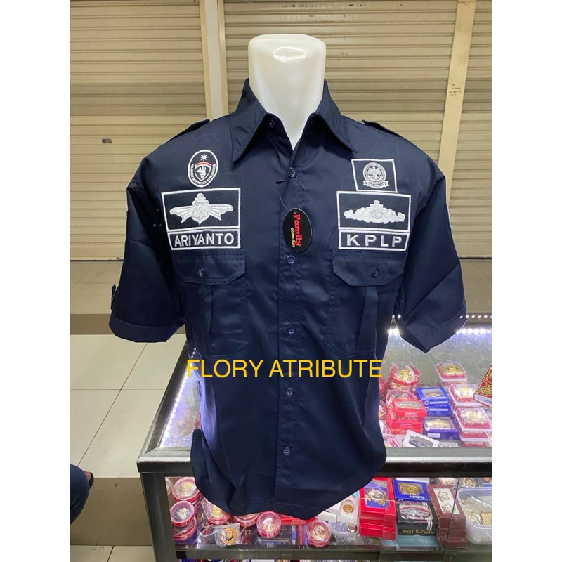 BAJU COAST GUARD/KPLP WARNA NAVY BORDIRAN TIDAK TIMBUL